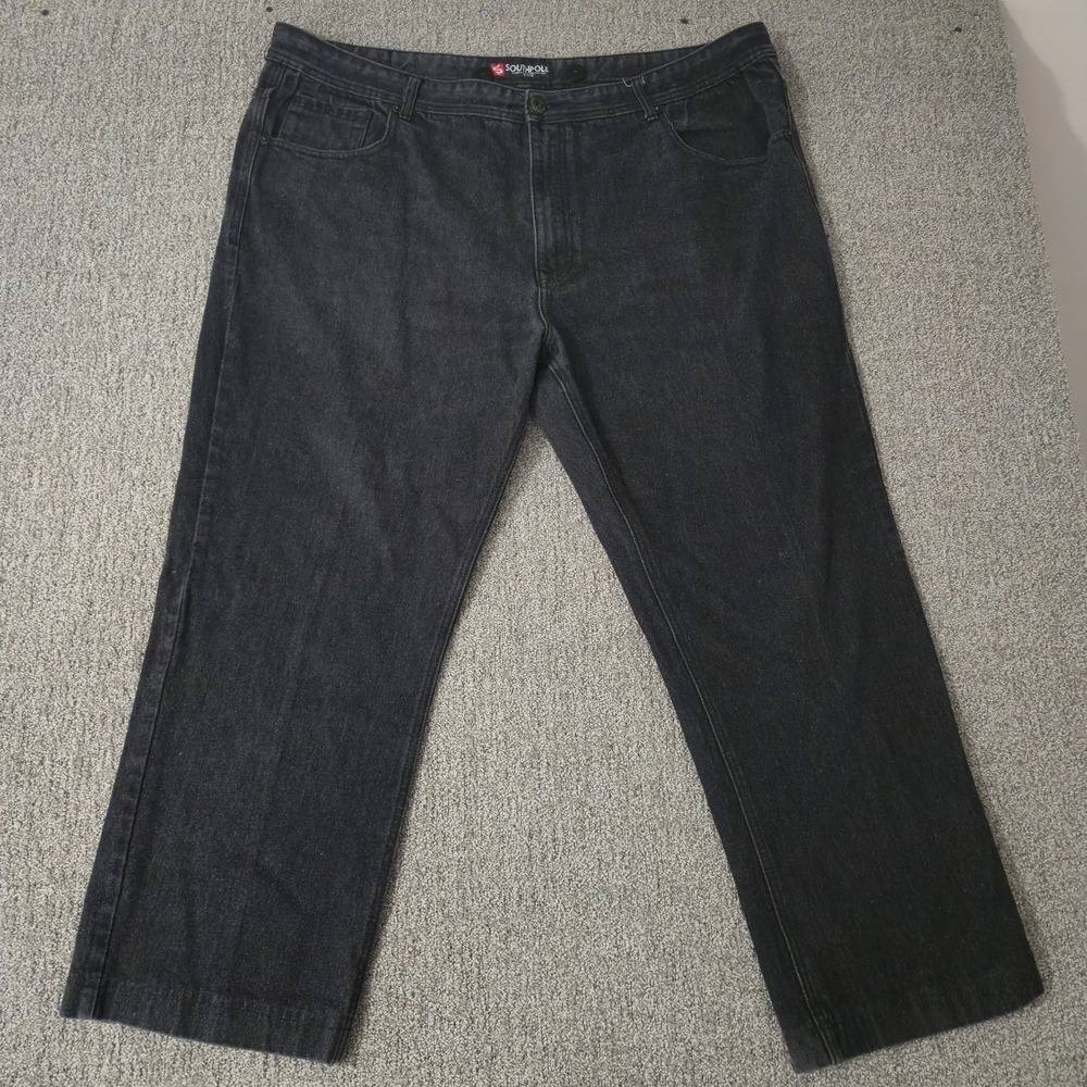 Southpole Jeans Baggy Grunge Wide Leg Size 46 Black Skater 2000s Style - Picture 6 of 10